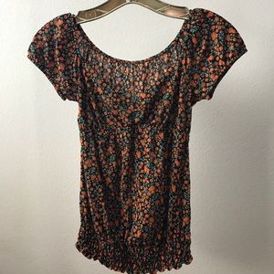 Floral boho blouse